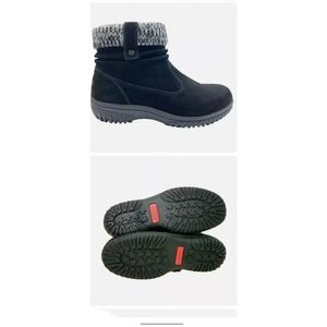 Khombu Jessica Women's All Weather Black Ankle Boots Size 8 New